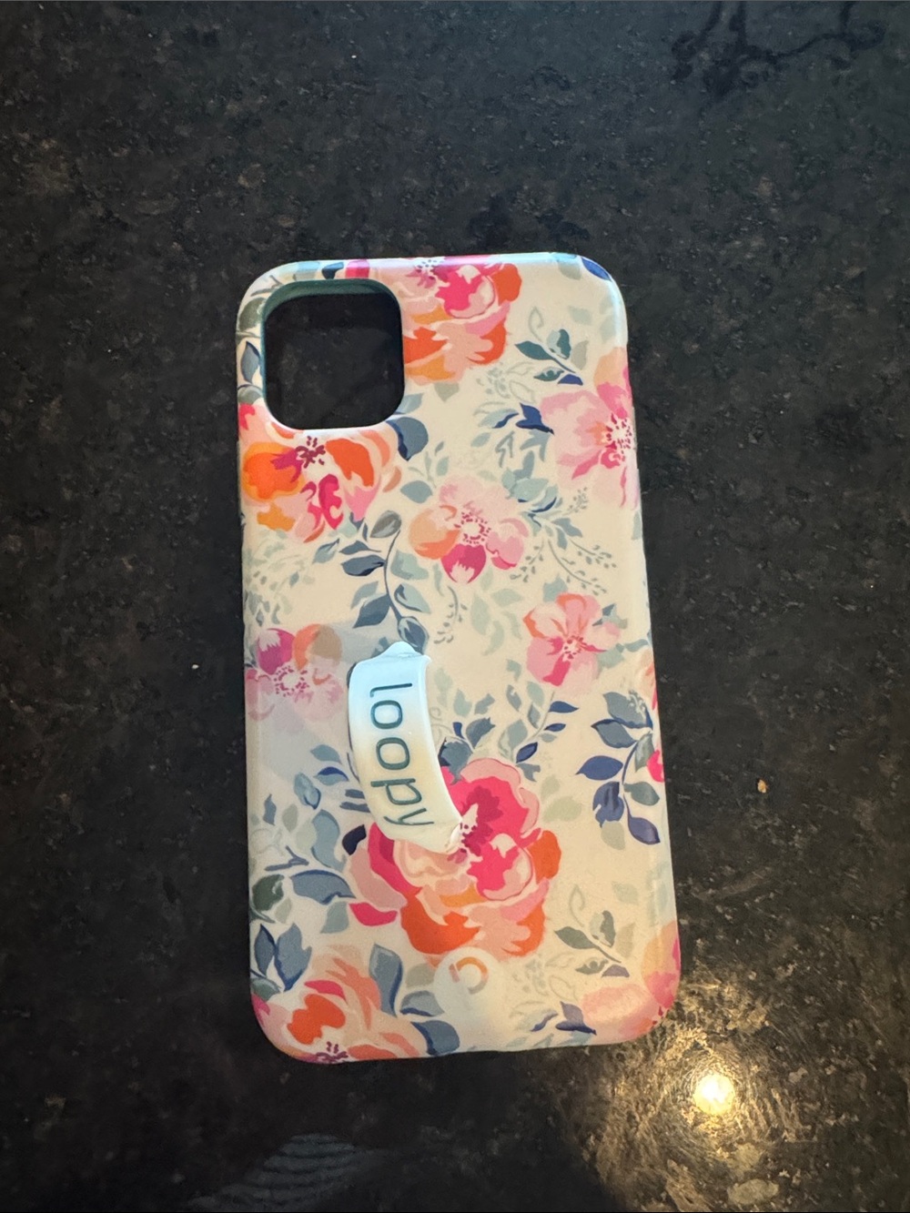 Loopy Case Floral Phone Case with Loop Grip - Pink, Orange, Blue